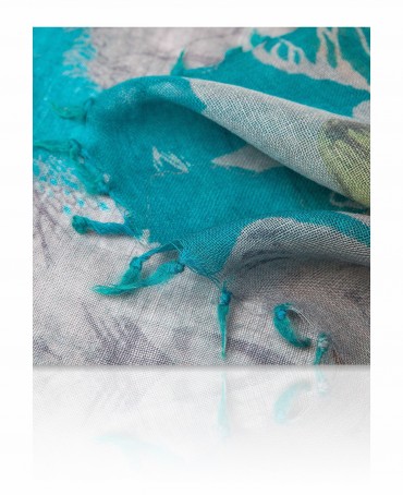 Палантин Женский ZW-HIBISCUS.EXOTIC/EMARELD